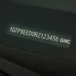 GMC VIN number example