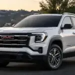 Sleek GMC SUV at sunset