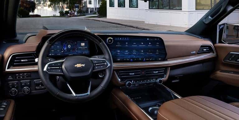 2026 Chevrolet Tahoe interior featuring a digital dashboard, steering wheel, and premium cabin design in St. George, UT.