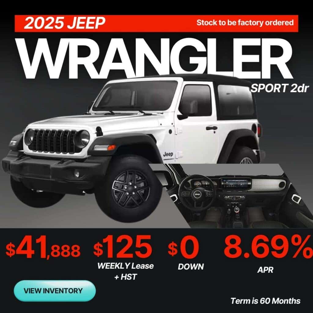 New Jeep Wrangler Leasing Special Offers and Deals | Mississauga, Brampton, Toronto