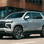 2026 Chevy Tahoe driving in an urban area
