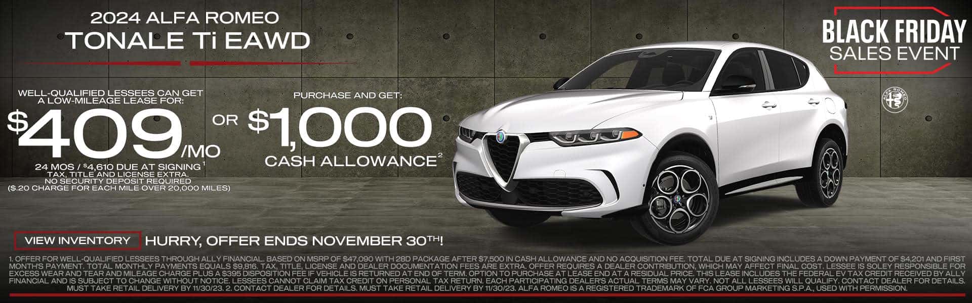 2024 Alfa Romeo Tonale Ti EAWD Black Friday Event