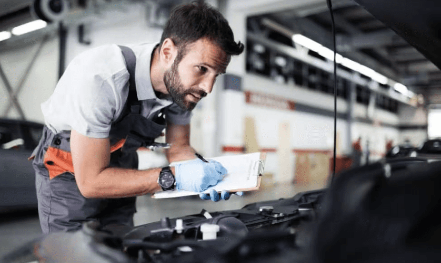 Ram service technician checking engine