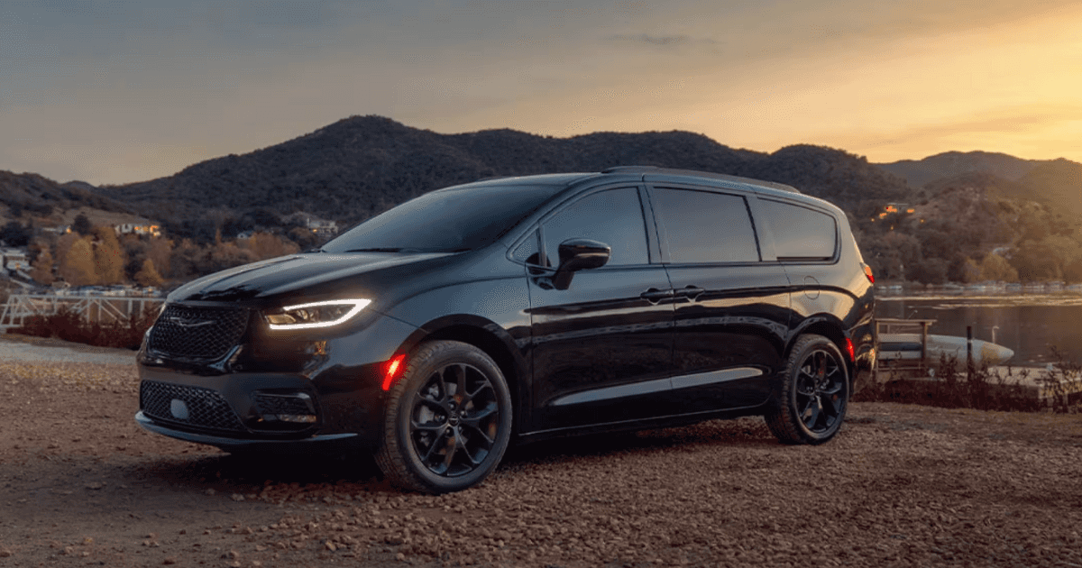Chrysler Pacifica by the lake
