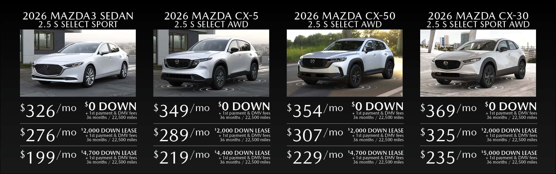 MAZDA October 2026 Lease Specials