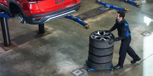 Changing tires