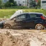 Volkswagen car in mud