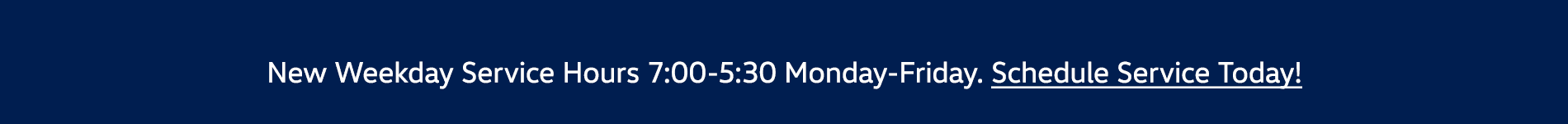 Schedule Service Today