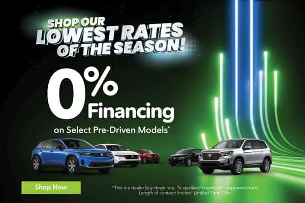Get 0% Financing AND Pre-Tariff Pricing on Select Pre-Driven Models*
