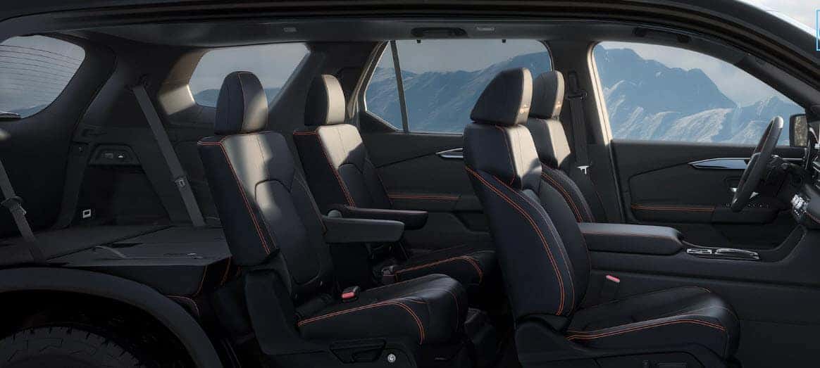 Spacious interior of the 2025/2026 Honda Pilot with three row seating for up to eight passengers