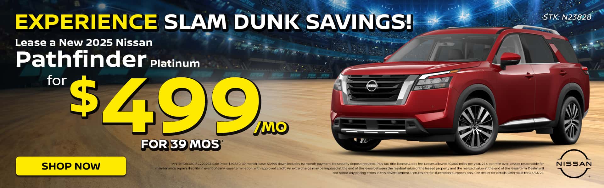 Lease a 2025 Nissan Pathfinder Platinum for $499/Mo for 39 MOS