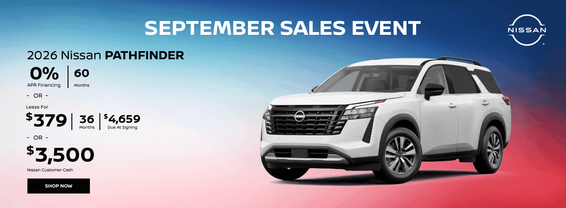 SEPTEMBER SALES EVENT